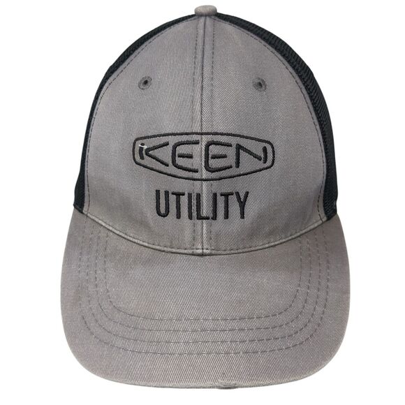 Keen Utility Strapback Trucker Hat Gray One Size Adjustable Mesh Back 6 Panel - Picture 1 of 7